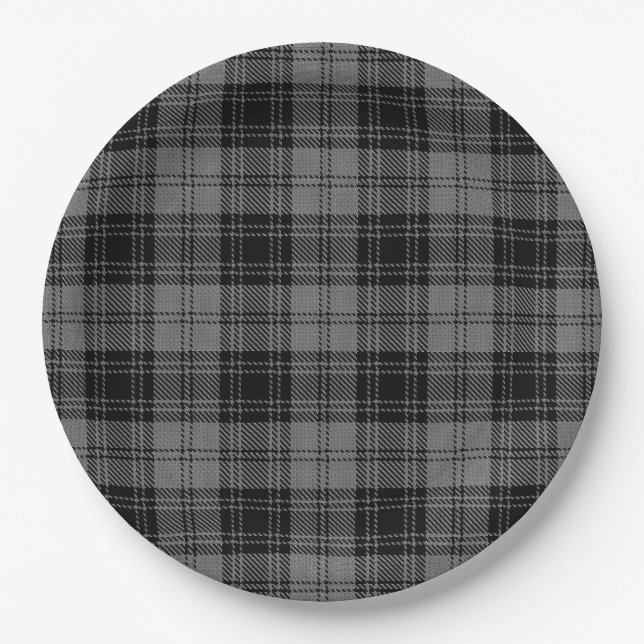 Plato De Papel Douglas grey Tartan (Anverso)