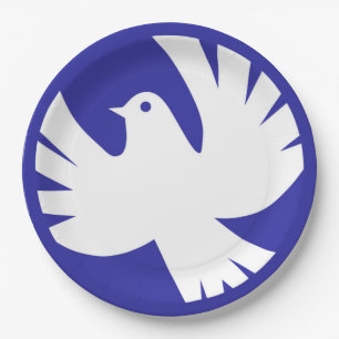 PLATO DE PAPEL DOVE DE LA PAZ