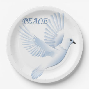 PLATO DE PAPEL DOVE DE LA PAZ