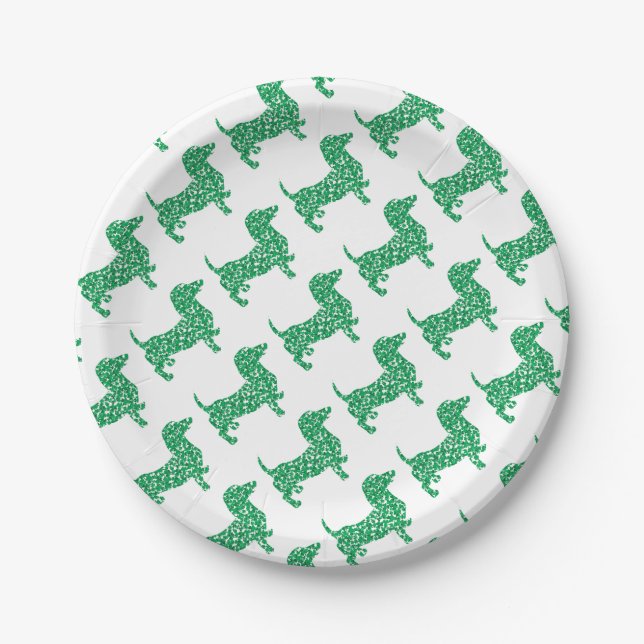Plato De Papel Doxie-in-Shamrocks (Anverso)