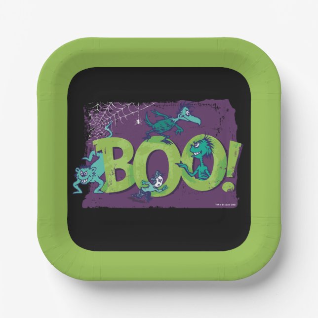 Plato De Papel Dr. Seuss | ¡BOO! Gráfico de Halloween (Anverso)