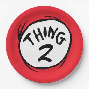 Plato De Papel Dr. Seuss   Cosa Uno Cosa Dos personalizada