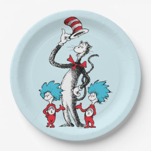 Plato De Papel Dr. Seuss   El gato en el sombrero, Cosita Uno y C