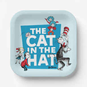 Plato De Papel Dr. Seuss Gato en el logotipo del Gorra - Caract