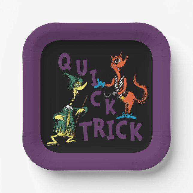 Plato De Papel Dr. Seuss | Gráfico de Halloween de Truco Rápido (Anverso)