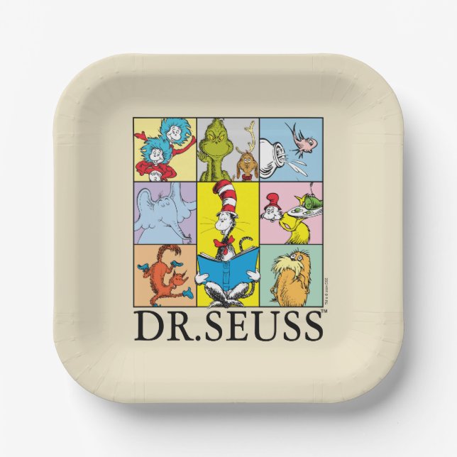 Plato De Papel Dr. Seuss | Historietas Gráficas (Anverso)