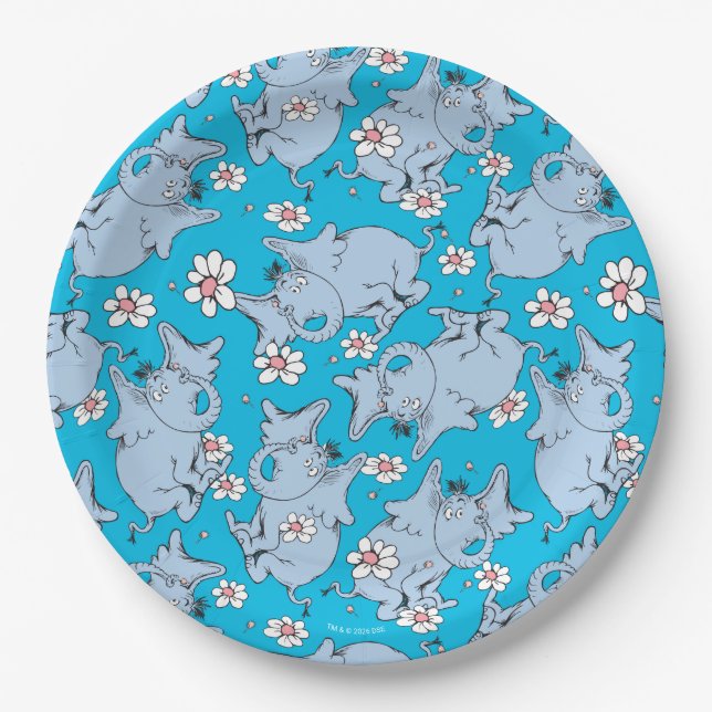 Plato De Papel Dr. Seuss Horton escucha a Quién (Anverso)