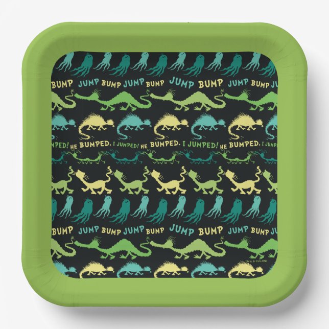 Plato De Papel Dr. Seuss | Patrón de Halloween "Bump Jump" (Anverso)