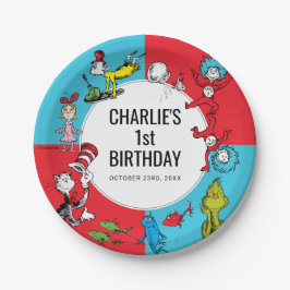 Plato De Papel Dr. Seuss - Personajes | Cumpleaños de niños