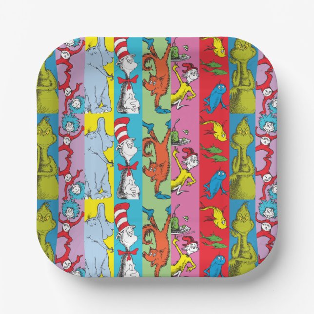Plato De Papel Dr. Seuss | Sección de caracteres (Anverso)