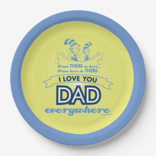 Plato De Papel Dr. Seuss   Te Amo Papá Por Todas Partes