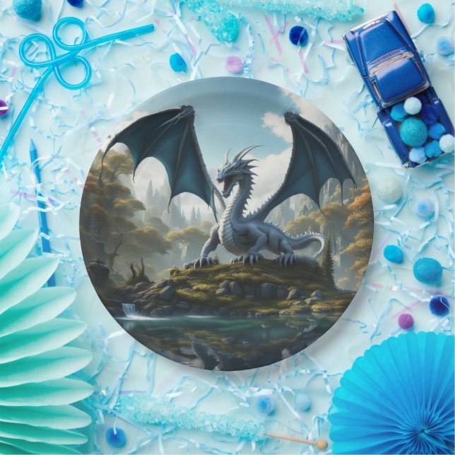 Plato De Papel Dragón (Fiesta)