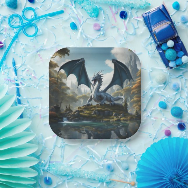 Plato De Papel Dragón (Fiesta)