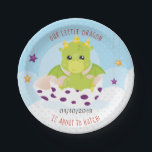 Plato De Papel Dragon Baby Shower<br><div class="desc">Dragon Baby Shower Paper Plate: Que todos sepan que un adorable bebé dragón está a punto de nacer. Con nuestra colección original de dragones tu ducha de bebé será legendaria. Aquí no hay fuego respirando sólo besos de tu pequeño y fuerte dragón. Este plato de papel de bebé de dragón...</div>