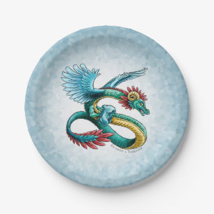 Plato De Papel Dragón de Birthstone en diciembre: Turquesa
