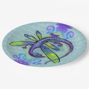 Plato De Papel Dragon Dragonfly