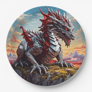 Plato De Papel Dragon Dreamscape