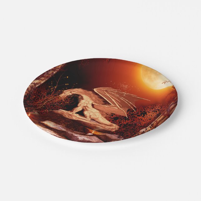 Plato De Papel Dragón maravilloso (Angular)