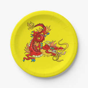 Plato De Papel Dragón oriental