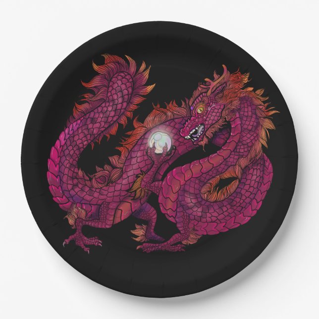 Plato De Papel Dragon Pearl (Anverso)