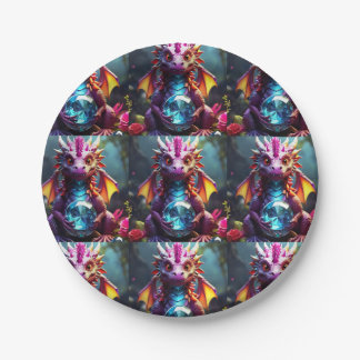 Plato De Papel Dragón Real