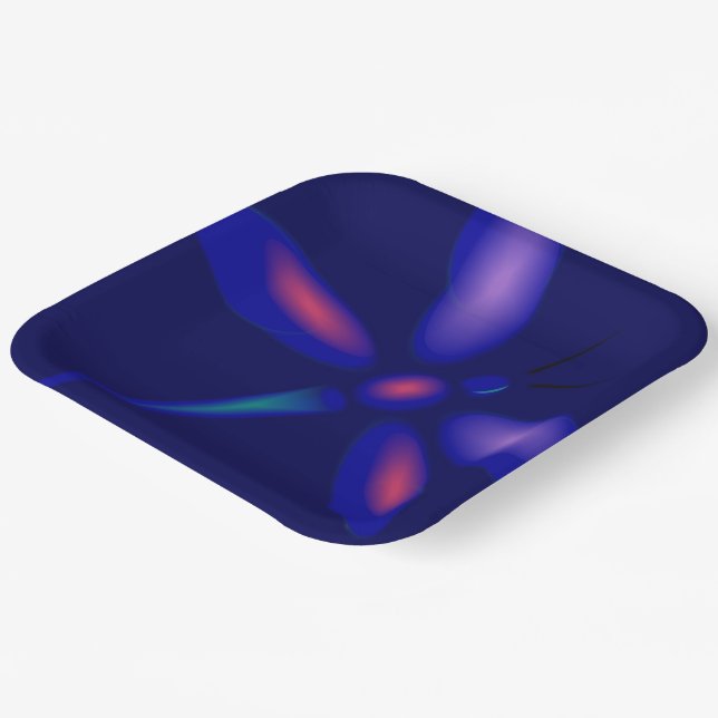 Plato De Papel Dragonfly Art (Angular)