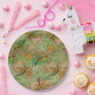 Plato De Papel Dragonfly Cotton Candy