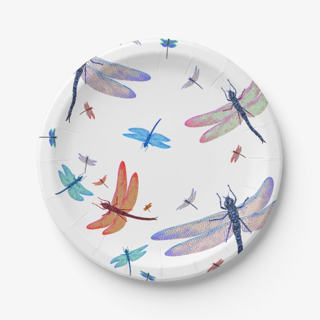Plato De Papel Dragonfly Dragonflies Dragon Fly (Anverso)