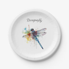 Plato De Papel Dragonfly Dreamscape, personalizado