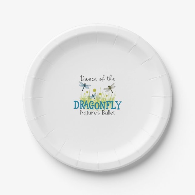 Plato De Papel Dragonfly Flying Insect Lover Entomology Dragonfli (Anverso)