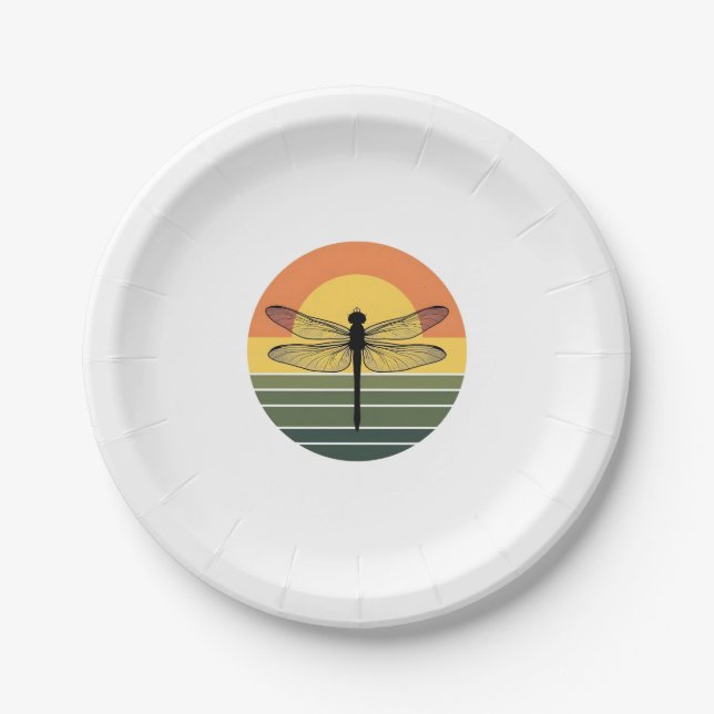 Plato De Papel Dragonfly Retro (2) (Anverso)