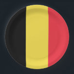 Plato De Papel Drapeau Belgique Tricolore<br><div class="desc">Drapeau de la Belgique tricolore:  "L'union fait la force" ("Eendracht maakt macht" en néerlandais et "Einigkeit macht stark" en allemand).</div>