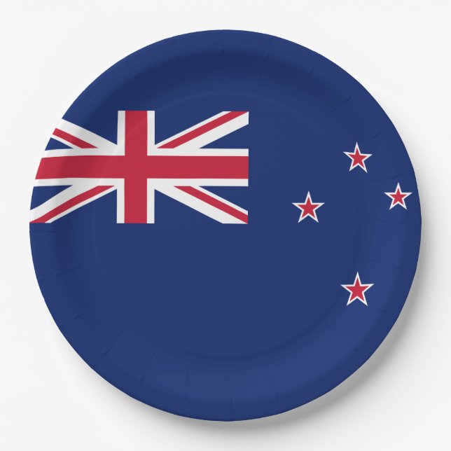 Plato De Papel Drapeau Nouvelle-Zélande (Anverso)