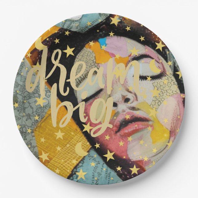 Plato De Papel Dream Big (Anverso)