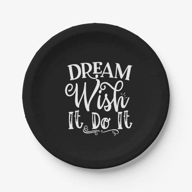 Plato De Papel Dream Wish It Do (Anverso)