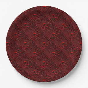 Plato De Papel Drogas de agua en Crimson Metalizado