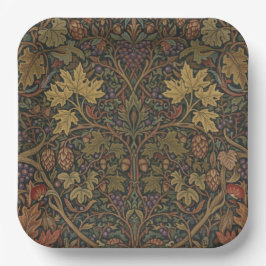 Plato De Papel Ducha Botánica de Otoño de Cottage Vintage Elegant