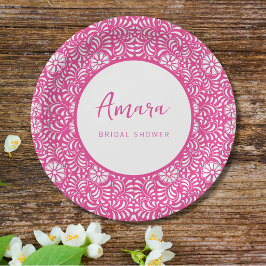 PLATO DE PAPEL DUCHA BRIDAL DE TALAVERA ROSA