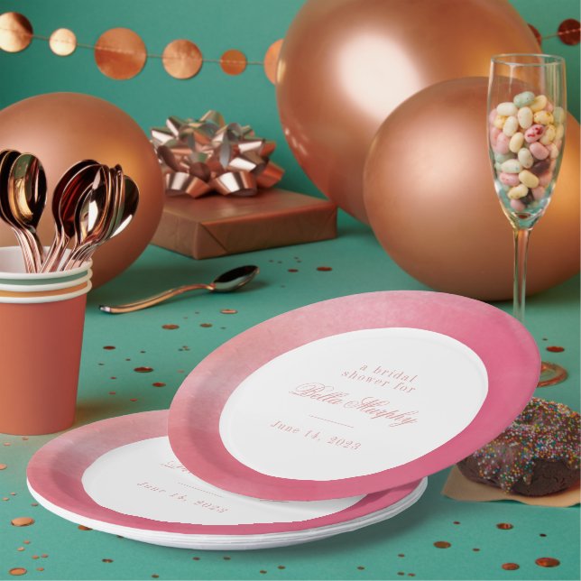 Plato De Papel Ducha Británica Bright Boho Ombre (Multi)