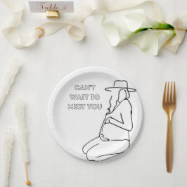Plato De Papel Ducha de Bebé