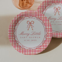 Ducha de Bebé Alegre Caramelo de Caña Rosa y Rojo