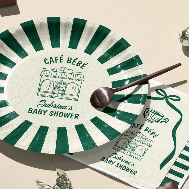 PLATO DE PAPEL DUCHA DE BEBÉ CAFÉ VERDE CAFÉ BÉBÉ (Subido por el creador)