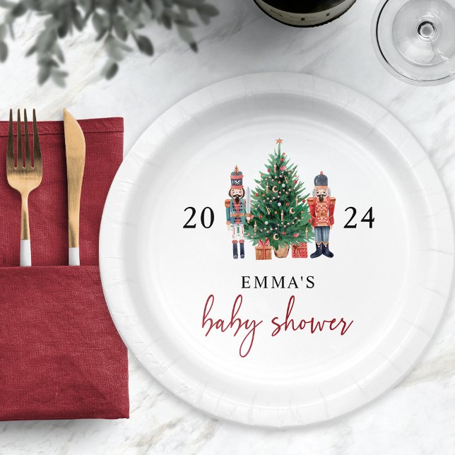Plato De Papel Ducha de bebé Cascanueces (Nutcracker Baby Shower Paper Plates
)