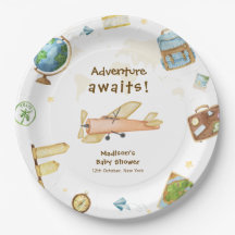 Ducha de Bebé de Avión Viaja Alrededor Del Mundo