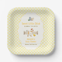 Ducha de bebé de pollitos frescos de granja con gi