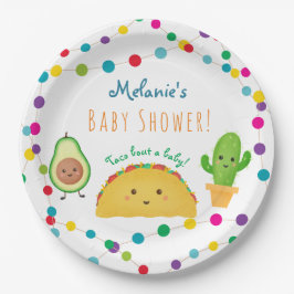 Plato De Papel Ducha de bebé de Taco Fiesta