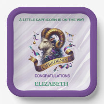 Ducha de bebé del zodiaco Capricornio Lavanda y Ve