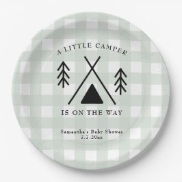 Plato De Papel Ducha de bebé en camping