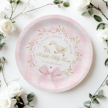 Ducha de Bebé Lazo de Gingham Rosa Silly Goose