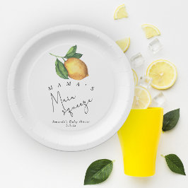 Plato De Papel Ducha de bebé Limón la principal conquista de Mamá